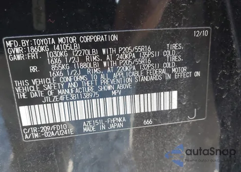 2011 Scion Xb z USA, uszkodzony, nr VIN JTLZE4FE3B1138975